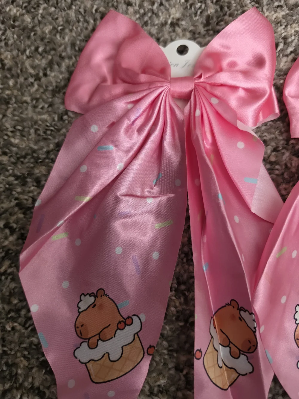 Kids Pink Cupcake Bow Hair Clips - Brand Unspecified